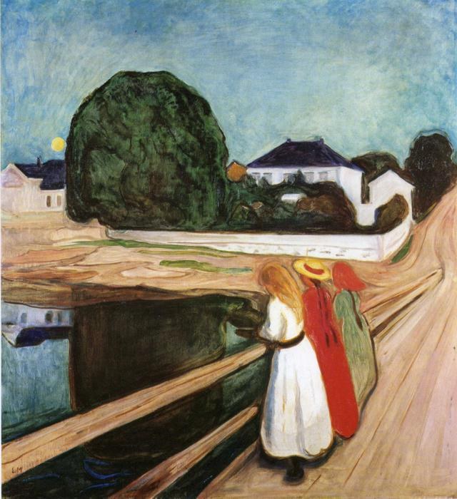 Edvard Munch The Girls on the Bridge